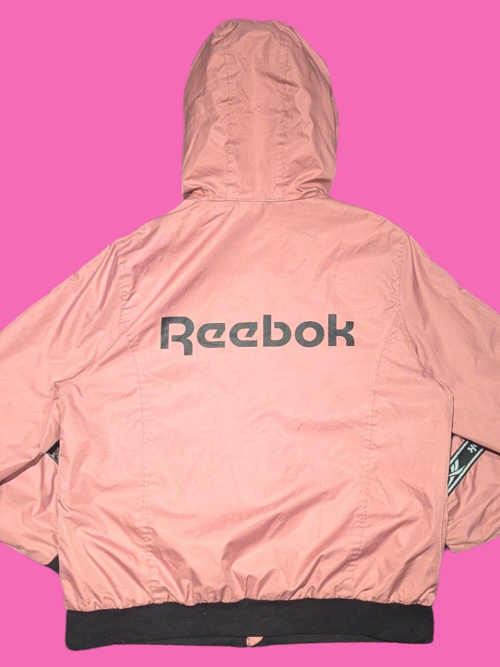 Pink Sports/Rain Jacket by Reebok Size L - Picture 2 of 2